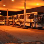 onibus nas garagens
